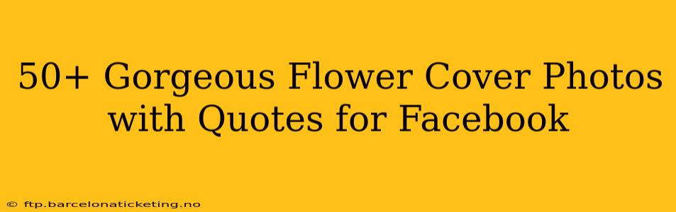 50+ Gorgeous Flower Cover Photos with Quotes for Facebook