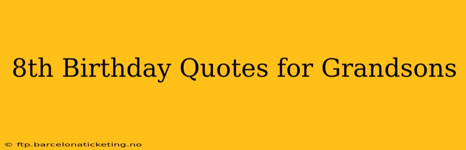 8th Birthday Quotes for Grandsons