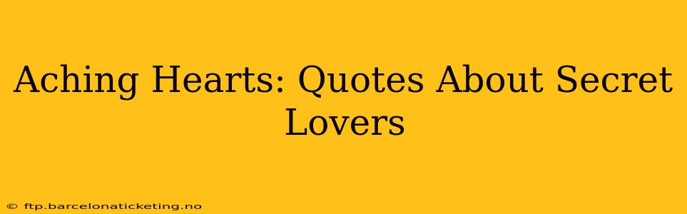 Aching Hearts: Quotes About Secret Lovers