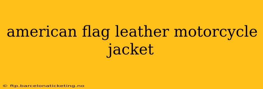 american flag leather motorcycle jacket