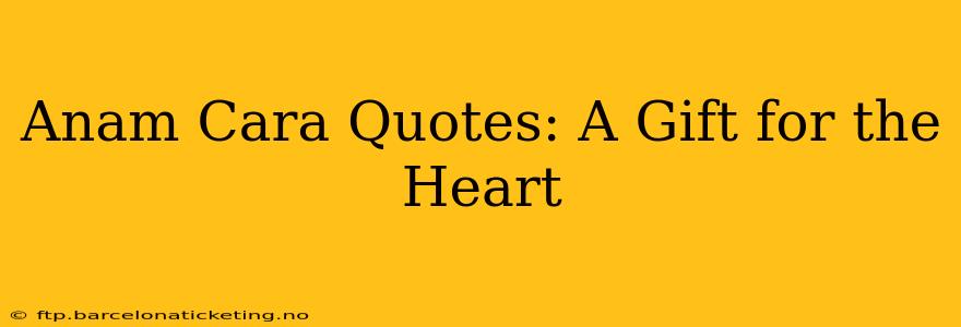 Anam Cara Quotes: A Gift for the Heart