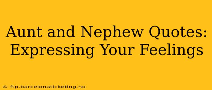 Aunt and Nephew Quotes: Expressing Your Feelings