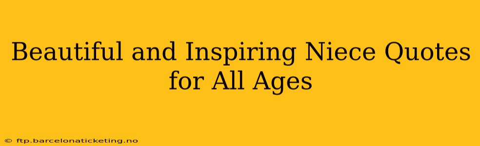 Beautiful and Inspiring Niece Quotes for All Ages