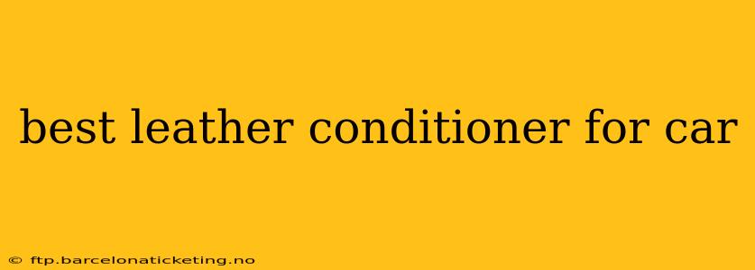 best leather conditioner for car