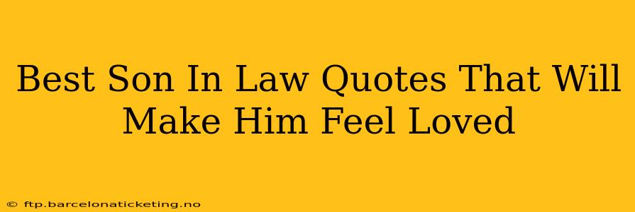 Best Son In Law Quotes That Will Make Him Feel Loved