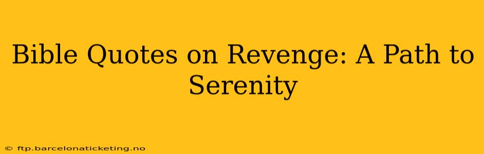 Bible Quotes on Revenge: A Path to Serenity