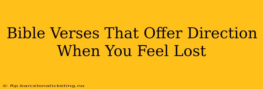 Bible Verses That Offer Direction When You Feel Lost
