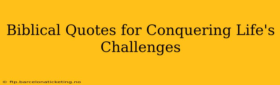 Biblical Quotes for Conquering Life's Challenges