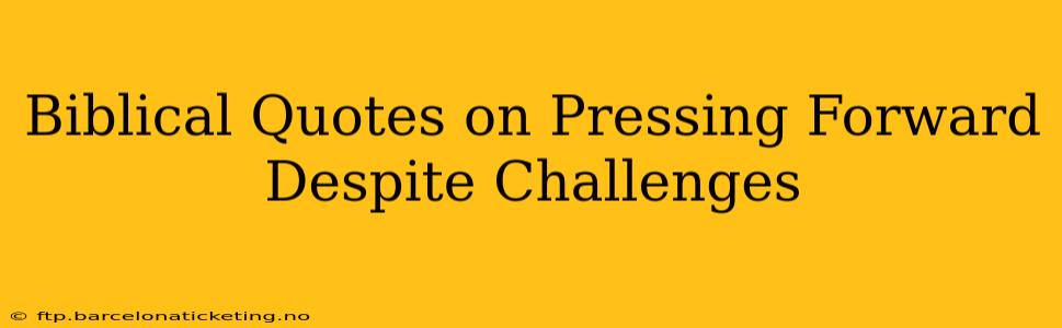 Biblical Quotes on Pressing Forward Despite Challenges