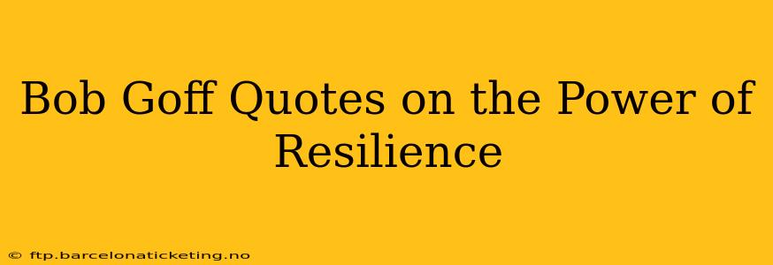 Bob Goff Quotes on the Power of Resilience