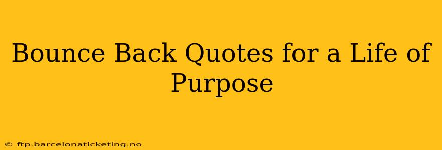 Bounce Back Quotes for a Life of Purpose