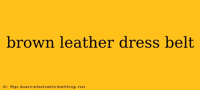 brown leather dress belt