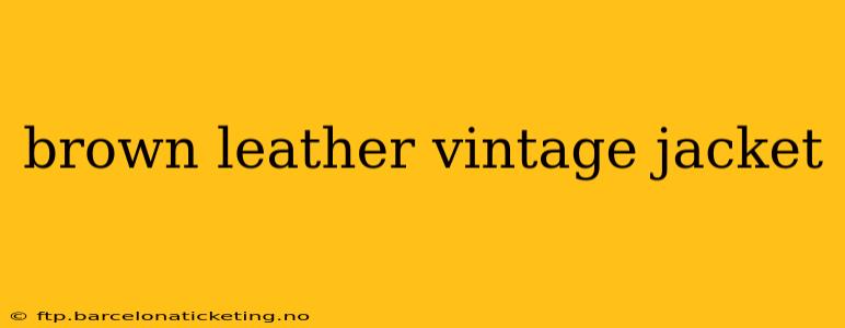 brown leather vintage jacket