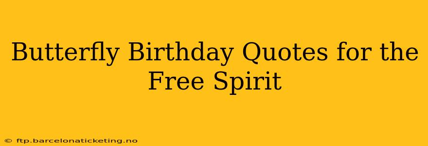 Butterfly Birthday Quotes for the Free Spirit