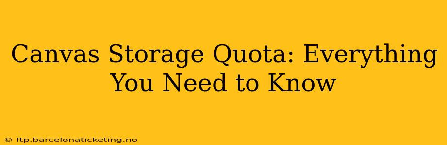 Canvas Storage Quota: Everything You Need to Know