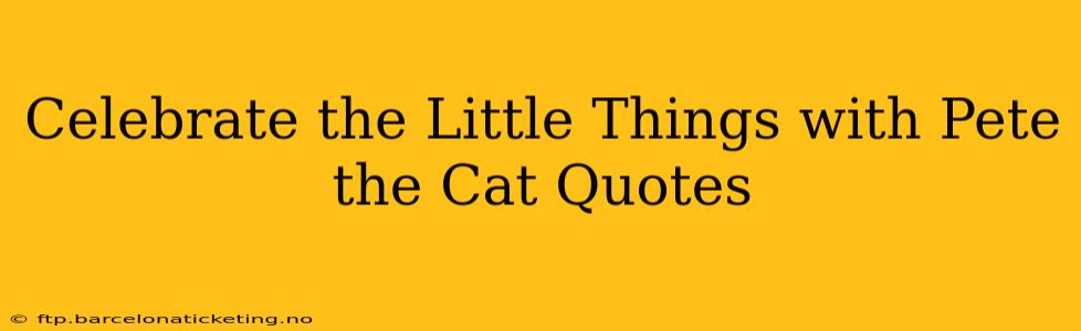 Celebrate the Little Things with Pete the Cat Quotes