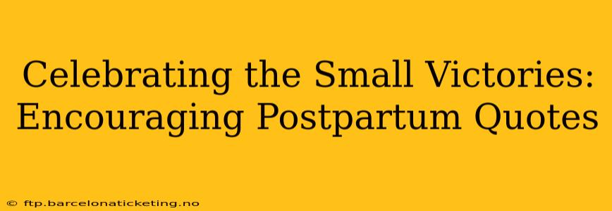 Celebrating the Small Victories: Encouraging Postpartum Quotes