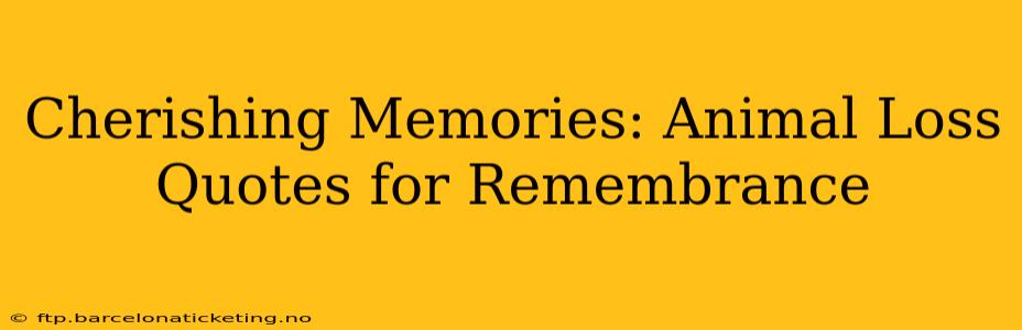 Cherishing Memories: Animal Loss Quotes for Remembrance