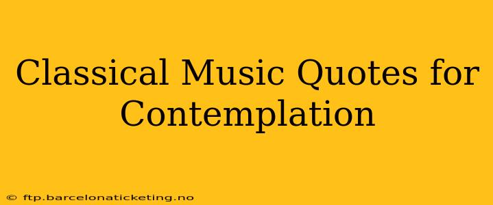 Classical Music Quotes for Contemplation
