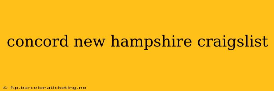 concord new hampshire craigslist