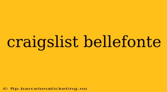 craigslist bellefonte