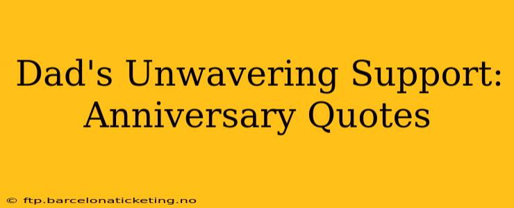 Dad's Unwavering Support:  Anniversary Quotes