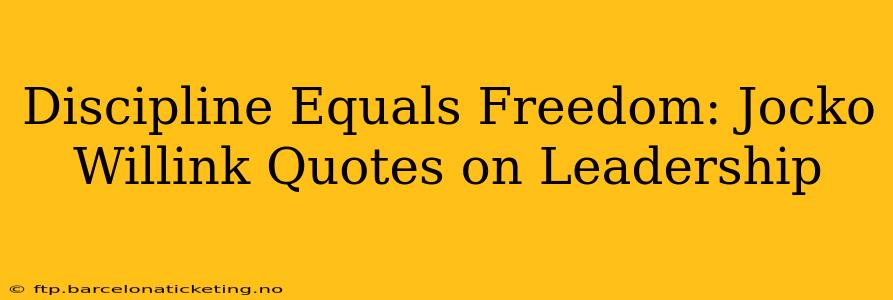 Discipline Equals Freedom: Jocko Willink Quotes on Leadership