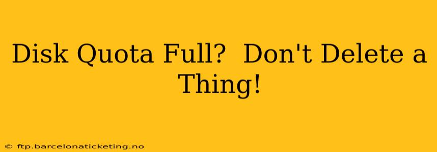 Disk Quota Full?  Don't Delete a Thing!