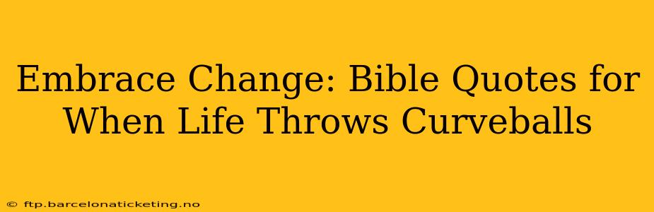 Embrace Change: Bible Quotes for When Life Throws Curveballs