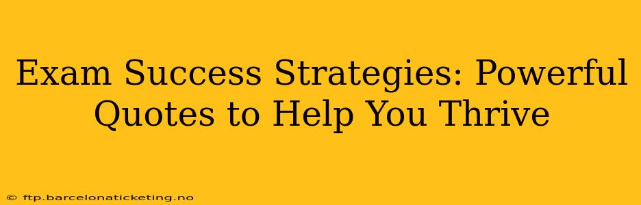 Exam Success Strategies: Powerful Quotes to Help You Thrive