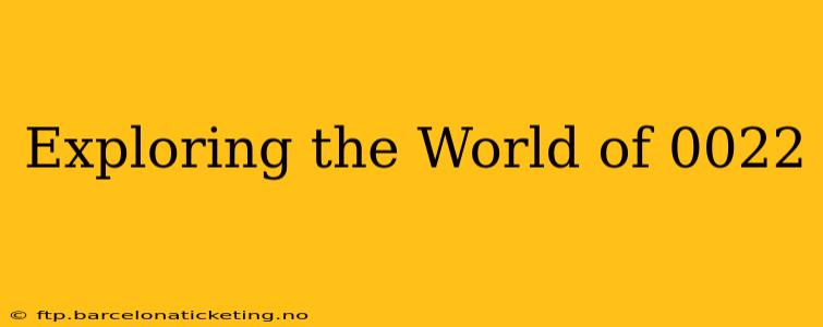 Exploring the World of 0022