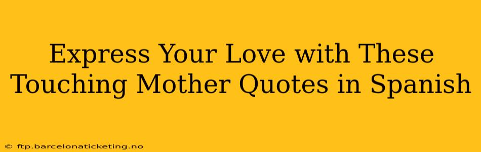 Express Your Love with These Touching Mother Quotes in Spanish