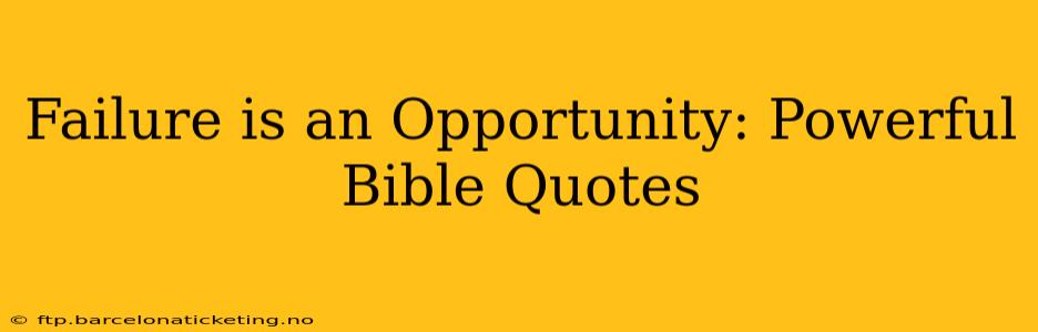 Failure is an Opportunity: Powerful Bible Quotes