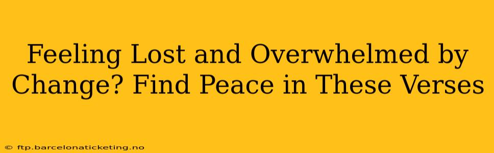 Feeling Lost and Overwhelmed by Change? Find Peace in These Verses