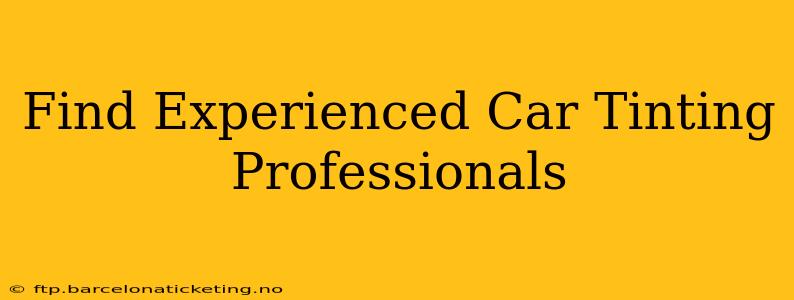 Find Experienced Car Tinting Professionals