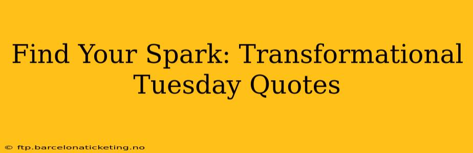 Find Your Spark: Transformational Tuesday Quotes