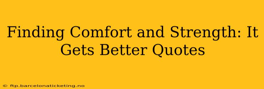 Finding Comfort and Strength: It Gets Better Quotes