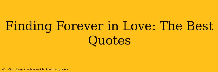 Finding Forever in Love: The Best Quotes