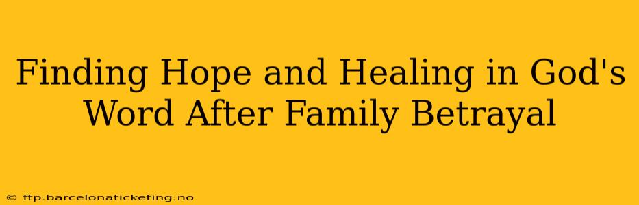 Finding Hope and Healing in God's Word After Family Betrayal