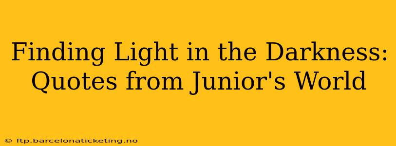 Finding Light in the Darkness: Quotes from Junior's World