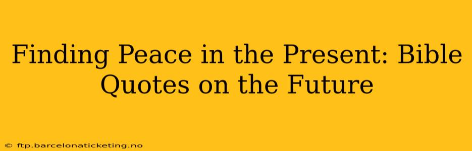 Finding Peace in the Present: Bible Quotes on the Future