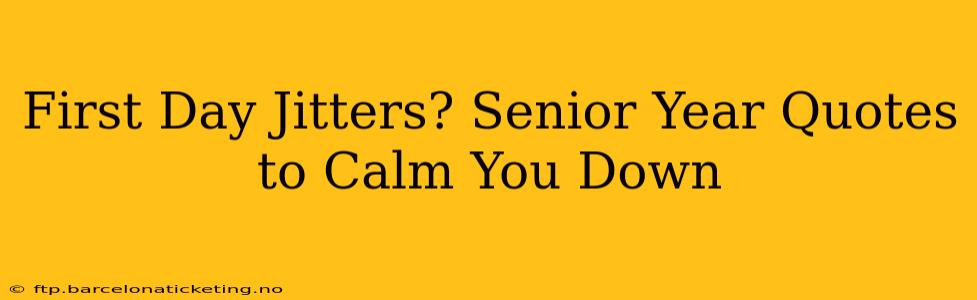 First Day Jitters? Senior Year Quotes to Calm You Down