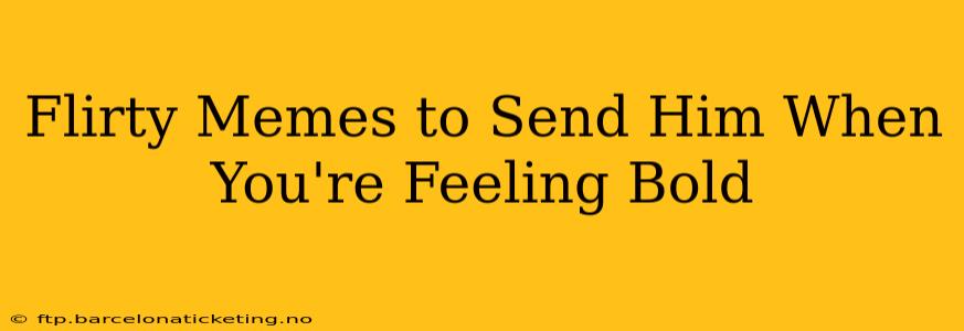 Flirty Memes to Send Him When You're Feeling Bold