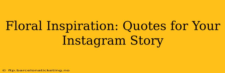 Floral Inspiration: Quotes for Your Instagram Story