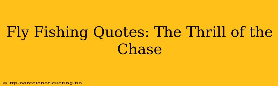 Fly Fishing Quotes: The Thrill of the Chase