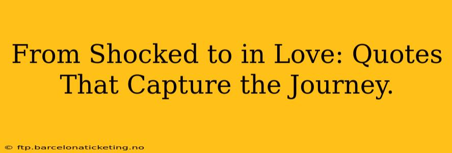 From Shocked to in Love: Quotes That Capture the Journey.