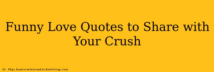 Funny Love Quotes to Share with Your Crush