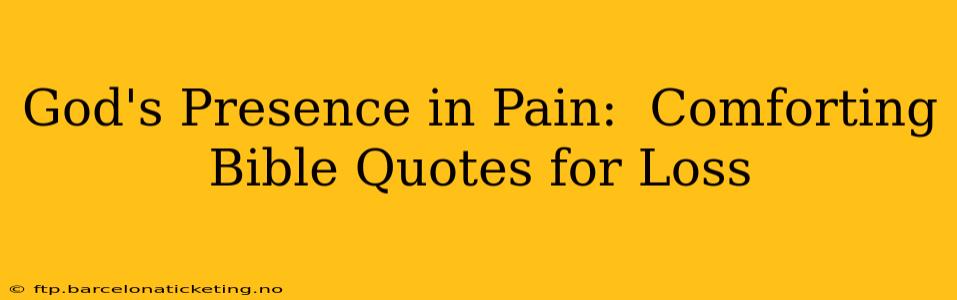 God's Presence in Pain:  Comforting Bible Quotes for Loss