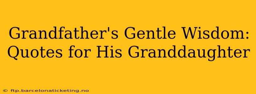 Grandfather's Gentle Wisdom: Quotes for His Granddaughter