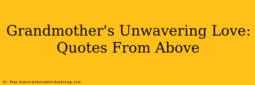 Grandmother's Unwavering Love: Quotes From Above